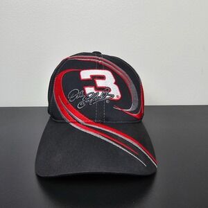 Dale Earnhardt Hat Cap Mens StrapBack Black Intimidator Logo Racing Nascar Chase